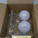 Gold Mid Century Modern Vanity Light Fixtures, 2 Light Bathroom Vanity Light,Globe with Milk White Glass Shade, Bathroom Lights Over Mirror for Bedroom Hallway Living Room