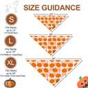 Fall Dog Bandanas - 2 Pack Halloween Thanksgiving Dog Bandana | Reversible Pumpkin and Leaf Pet Scarf | Premium Durable Fabric | Boys & Girls | Holiday Bandana for Small and Medium Dogs (Small)