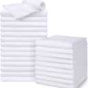 UNIMADE Salon Towels 24 Pack, Super Soft Microfiber Hand Towel, Highly Absorbent Hair-Drying Cloth for Gym, Bath, Spa Use and Home Beauty Care - White (16x29 inch)
