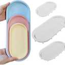 Wehous 3PCS Oval Tray Silicone Molds, Different Size Tray Resin Concrete Mold Large Rolling Tray Molds Storage Molds for Epoxy Resin Casting Container Candle Jewelry Holder Plates Mold Craft Decor