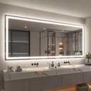 88x38 Super Large LED Mirror for Bathroom, Lighted Vanity Mirror for Wall, Dimmable, Anti-Fog, Shatter-Proof, ETL Listed (Front Lights + Backlit)