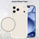 MZELQ for iPhone 17 Pro Max Case 2025 Case, Silicone Wave Ripple Cute Pattern, Camera Protection Soft Slim Shockproof for Girls Women -White