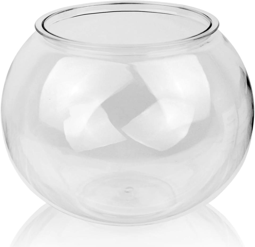 Newpol Large Size 3 Gallon Plastic Fish Bowl, Aquarium Fish Tank 11.5 Liters
