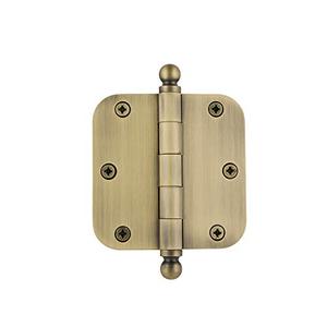 Nostalgic Warehouse Ball-Tip Residential Door Hinge with Radius Corner 4 x 4 inch Radius