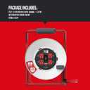 CRAFTSMAN 75 Ft. Contractor Retractable Extension Cord Reel with 4 Grounded Outlets, Heavy-Duty Steel Drum, 12AWG SJTW Cable, CSA Certified