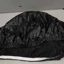 JISEN Cocktail Waterproof Round Table Topper Cap Polyester Fitted Stretchable Tablecloth Cover 28 Inch D-Black