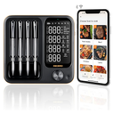 Wireless Meat Thermometer with 4 Probes, INKBIRD WiFi Meat Thermometer Digital Wireless for Rotisserie Grill Oven,Unlimited Range Dishwasher Waterproof Bluetooth Thermometer for iOS & Android