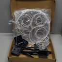 6 Pcs 12 Inch Solar Christmas Outdoor Light Decoration Christmas Hanging Ball LED Waterproof 60 Light with 8 Flicker Modes for Garden Tree Holiday Party Fireplace Decor