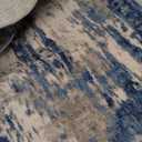 Washable Area Rugs 5'x7' Non-Slip Modern Abstract Soft for Living Room Entryway Bedroom Nursery, Print Pattern, Blue Grey Navy Gray