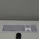 Wireless Keyboard and Mouse Combo - seenda Full Size Slim Thin Wireless Keyboard Mouse with On/Off Switch on Both Keyboard and Mouse - (Black and Silver)