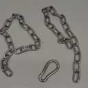 2 Pack Extension Chain with 4 Carabiners for Hammocks Stand Porch Swing Chairs Punching Bags, 21 inches Length, 450 Lbs Capacity
