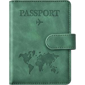 Eoehro Passport Holder for Travel Essentials, Passport Wallet Cover Case for Travel Must Haves Accessories,Passport Book Holders for Women and Men(dark green)