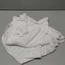 LOUSEA Women's Crochet Flower Coverup Dress Open Back Beach Swimsuit Cover Ups See Through Knit Dress (White) S