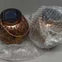 JOIEDOMI 2 Pack Outdoor Solar Hanging Lantern Lights, Waterproof Tabletop with Handle, LED Moroccan Lanterns, Metal Decorative Garden Solar Lights Christmas for Patio, Lawn, Porch, Backyard