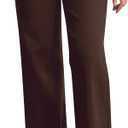 roswear Women's Wide Leg Jeans Casual High Waisted Stretch Baggy Loose Denim Pants (Large, Brown)