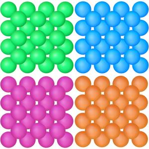 Hanaive 100 Pack Table Tennis Balls Multi Colored 40mm Plastic Balls Bulk Washable Small Game for Carnival Pool Games, Party Decoration Pet Toy