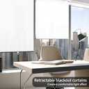 YCUHEN Cordless Roller Shades Pull Down Window Blinds Room Darkening Rolled Up Shades with Push-Pull Rod for Home and Office Bedroom Bathroom Living Room White,.32×72 Inc