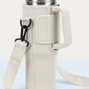 B•WELL Water Bottle Sling Bag. Adjustable Strap, Universal Fit for 30/40 oz Bottles, White