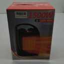 Kismile Small Electric Space Heater Ceramic Space Heater,Portable Heater Fan for Office with Adjustable Thermostat and Overheat Protection ETL Listed for Kitchen, 750W/1500W(Black)