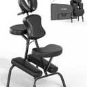 CLORIS Folding Massage Chair Adjustable Therapy Chair with Carry Case Black
Protable massage chair with face cradle, chest pad, seat cushion, knee pads & leg pads for spa, salon, tattoo & home use