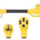 ONETAK NEMA 10-50P to 14-50R 240V 50 Amp 3 Prong Dryer Plug to 4 Prong Generator Outlet Receptacle ONLY for 240V EV Charger Compatible with Tesla Gen 2 Power Cord Adapter