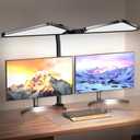 AILBTON Ultra-Large Gooseneck Desk Lamp with Clamp| Dual-Source Super Bright LED Study Light with Flexible Arms, 5 Brightness & 4 Color Modes for Home Office/Reading