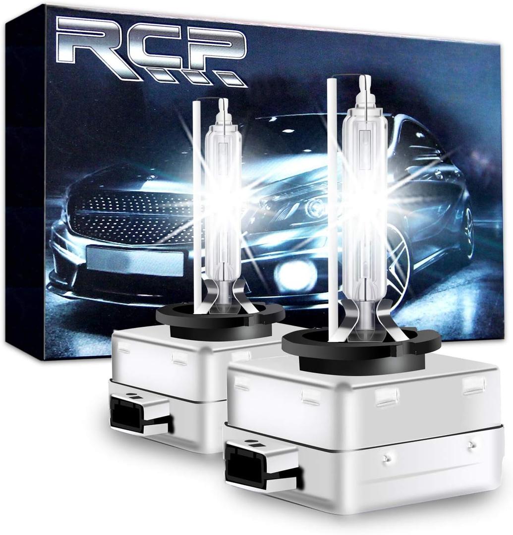 RCP - D3S6 - (A Pair) D3S 6000K Xenon HID Repcement Bulb Diamond White Metal Stents Base 12V Car Headlight Lamps Head Lights 35W
