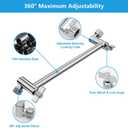 Lordear Shower Head Extension Arm 11 Inch Chrome,Adjustable Shower Arm Extension,Solid Stainless Steel Shower Extender for ShowerHead,Showerhead Extender With Universal Connection