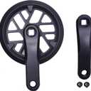 PROWHEEL Junior & Kids Crankset,76MM/89MM/102MM/114MM/127MM/140MM/152MM/160MM/165MM 25T/28T/30T/32T/36T Square Hole Bike Crank Arm Set,Double ChainWheel and Replacement Chain Guard