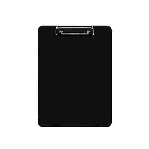 Plastic Clipboard, Letter Size, Black, Clipboard Plastic, Low-Profile Metal Clip