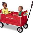 Radio Flyer Stroller Wagon for Kids and Cargo, All-Terrain Wagon with Rubber Tires, Red