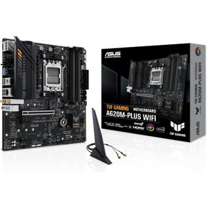 ASUS TUF Gaming A620M-PLUS(WiFi) AMD AM5 (Ryzen 7000) microATX Gaming Motherboard(DDR5,PCIe 4.0,2xM.2 Slots,2.5Gb LAN,Wi-Fi6,2xDisplayPort,HDMI,Front USB 3.2 Gen 1 Type-C,BIOS Flashback,M.2 Q-Latch)