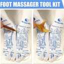 Foot Massage Reflexology Socks Set,Professional Reflexology Socks with Tools with 4 Trigger Point Massage Tool,Relieve Tired Acupressure Socks for Men and Women(Men/Women)