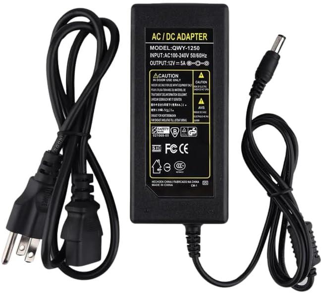 Power Converters - AC to DC Converter with Cord, 12V Power Converter For the LED Strip, Wireless Router, HUB, Switches & Security Cameras, 12 Volt AC to DC Wall Plug in Adapter (10 Amp)