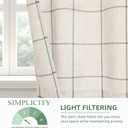 DriftAway Kitchen Curtains Striped Tier Linen Short Curtains Windowpane Plaid Cafe 36 Inch Length for Living Room Bathroom Chris Farmhouse Rustic Rod Pocket 2 Panels Loden Green
