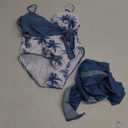 Girls Swimsuit One Piece Bathing Suit Tropical Floral with Adjustable Straps Girls'Swimwear with Cover Up 15-16T