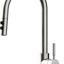 Brushed Nickel Kitchen Faucets with Pull Down Sprayer 17 Inch Single Handle 1 or 3Holes High Arch Kitchen Sink Faucet