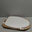 CHURCH Toilet Seat, Easy Clean Hinges Release for Deep Cleans, Durable Enameled Wood Seat, Elongated, White