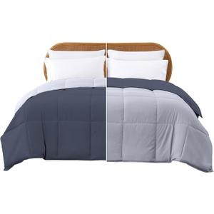 Modern Threads Down Alternative Reversible Comforter Denim/Cloud Blue Twin