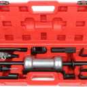 SCITOO 13pcs Automotive Dent Puller with 10lbs Universal Slide Hammer Auto Body Truck Repair Tool Kit (Red)