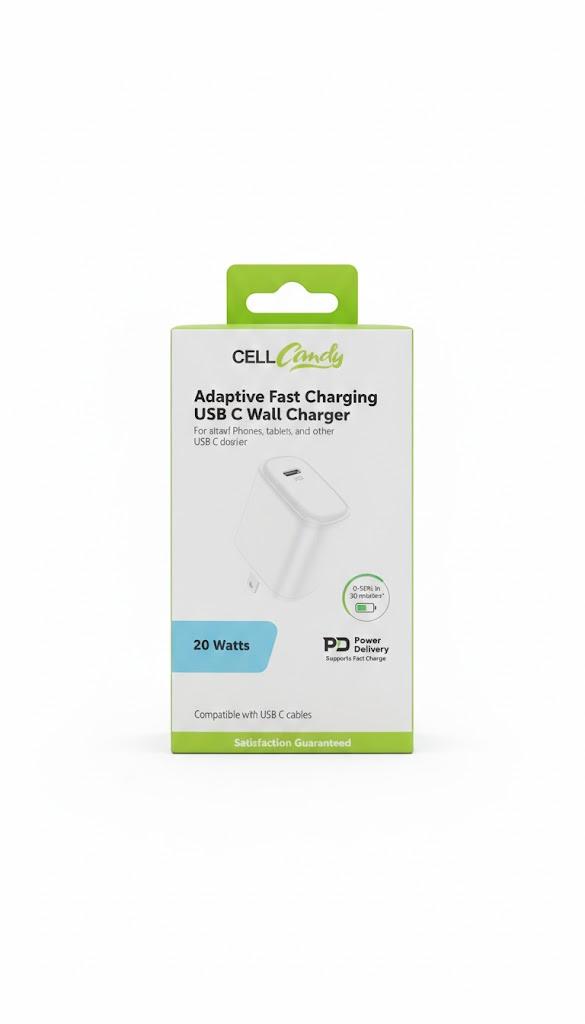 CELL CANDY Adaptive Fast Charging USB C Wall Charger