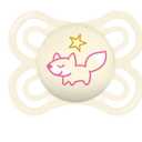 MAM Perfect Night Baby Pacifier, Patented Nipple, Glows in The Dark, 1 Pack, 0-6 Months, Girl, Designs May Vary (Shell)
