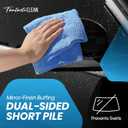 Fantasticlean Microfiber Towels for Cars, Tear Away Car Detailing Cloth Roll, RV Boat Drying Polishing, Edgeless Plush, Coral Fleece, Ultra Absorbent, Scratch-Free, 14" x 14", 20 Pack (Blue)