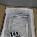 3-Tier Rolling Pantry Cart with Wheels, Stackable Wire Storage Floor Organizer for Kitchen Pantry Snack Shelves, Fruit Basket Stand, Vegetable Storage Rack for Food Snacks Onion Potato, White