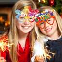 HOWAF 16 Pieces Happy New Year Glasses Colorful 2026 Glasses New Years Eve Party Supplies 2026 NYE Photo Booth Props for Happy New Year Decorations NYE Party Favors Accessories