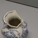 Blue and White Vase, Vintage Blue Ceramic Flower Vessel,Ceramic vases for Home Decor,Vintage Green and Beige for Console Table Mantle Chinoiserie Decor (Blue and White-01, Small)