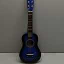 23 Inch Kids Acoustic Guitar, Beginner Folk Guitar, 6-String Wooden Toy for Children, Blue, Ideal for Learning and Entertainment (59.00X19.00X5.90CM)