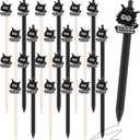 Feifeiya 24 Pcs Funny Pens Bulk for Coworkers Black Cat Retractable Black Ink Ballpoint Pens I'm Fine Everything's Fine Humor Office Desk Decor for Employee Team Staff Gifts