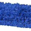 Commercial Dust Mop Replacement Head - 24 x 5 in. Cotton Nylon Reusable Mop Head- Industrial Dust Mop Refill for Floor Cleaning & Janitorial Supplies, Blue
