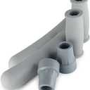 7/8 Inch Replacement Crutch Pads Anti-slip, Rubber Padding for Walking Under Arm Crutches, Hand Grips, and Feet Caps, Fits Standard Aluminum Crutches 6 Pieces-Set (Grey)